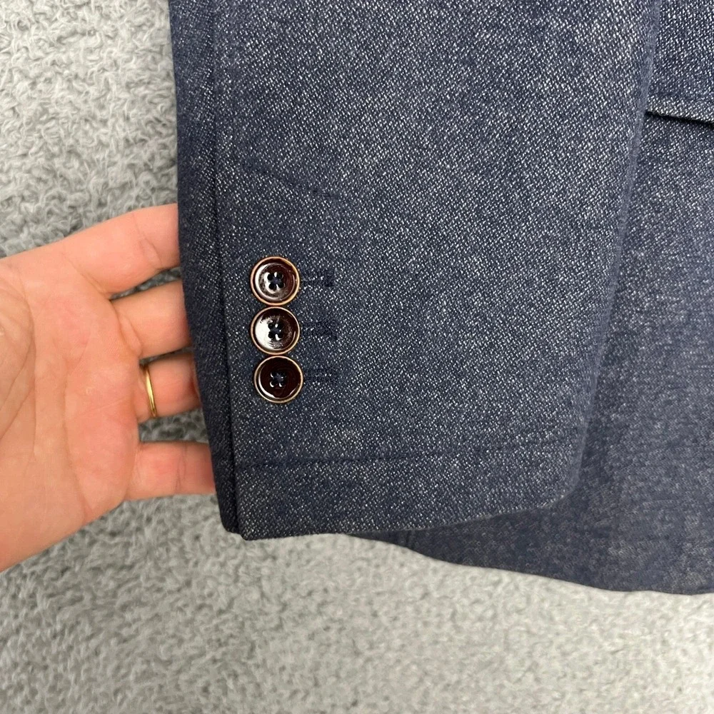 Bugatti Blazer Mens 50R Blue Excellent‎ Two Button Textured European Sport Coat